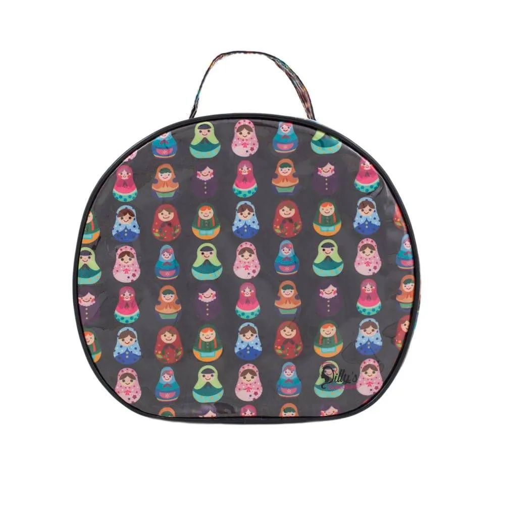 Cosmetic Bag - Large Round Multi-Purpose - Babushka Print