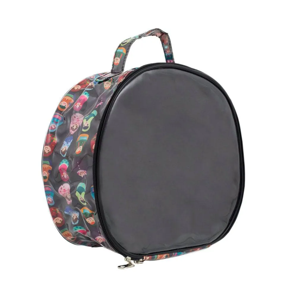 Cosmetic Bag - Large Round Multi-Purpose - Babushka Print