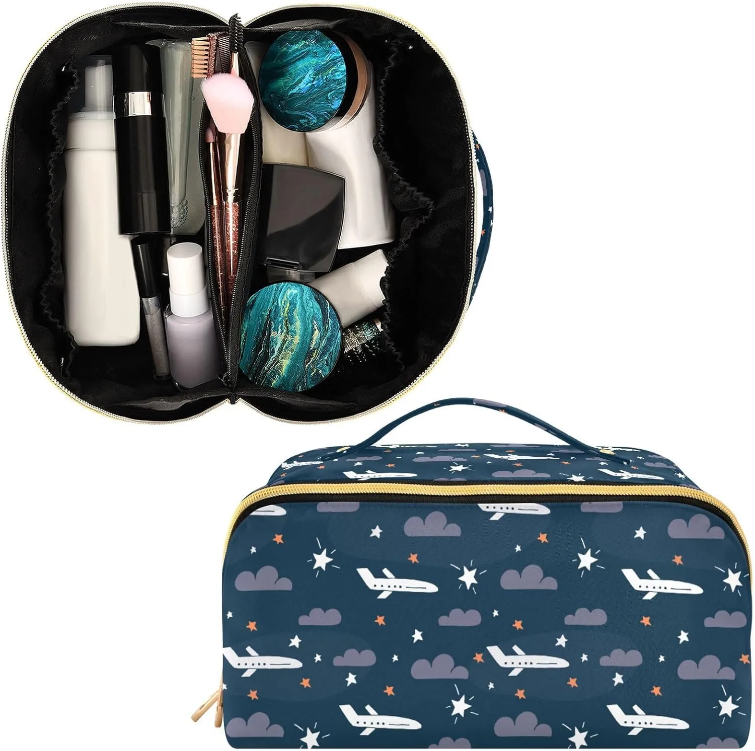 Cosmetic Bag Rhombus Makeup Pouch Portable Makeup Bag for Travel Essentials