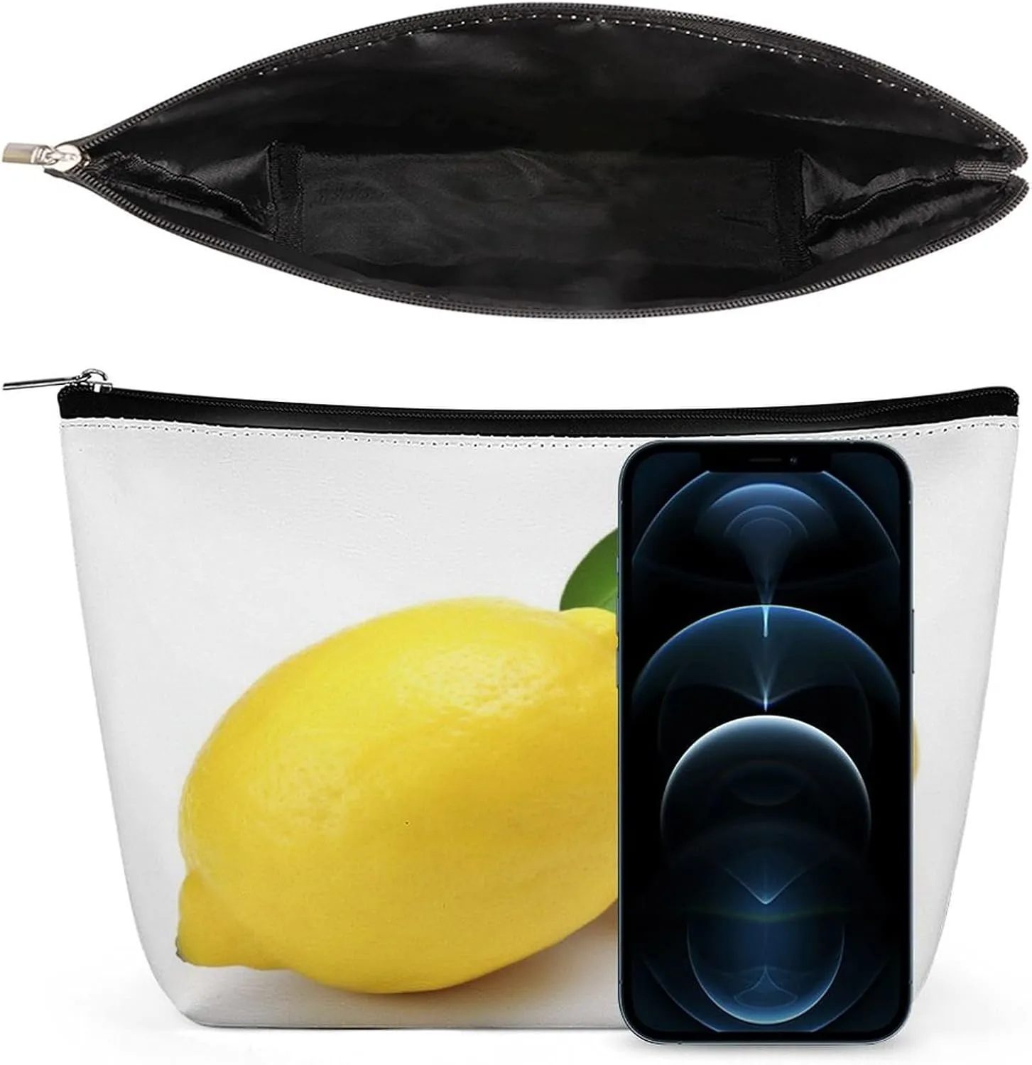 Cosmetic Bag Travel Makeup Bag Waterproof Toiletry Bag Lemon Makeup Organizer Case Portable Toiletry Pouch Large Capacity Zipper Pouch for Women Men