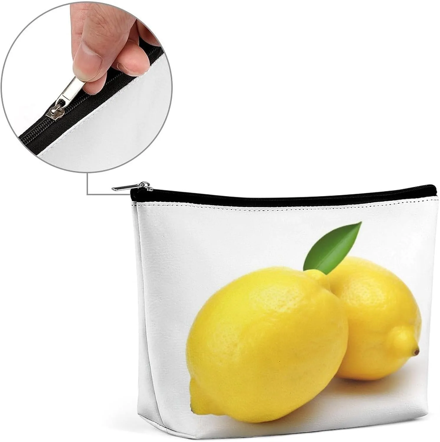 Cosmetic Bag Travel Makeup Bag Waterproof Toiletry Bag Lemon Makeup Organizer Case Portable Toiletry Pouch Large Capacity Zipper Pouch for Women Men