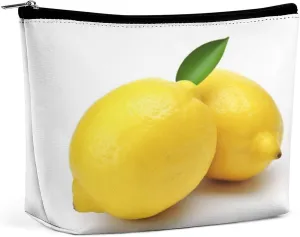 Cosmetic Bag Travel Makeup Bag Waterproof Toiletry Bag Lemon Makeup Organizer Case Portable Toiletry Pouch Large Capacity Zipper Pouch for Women Men