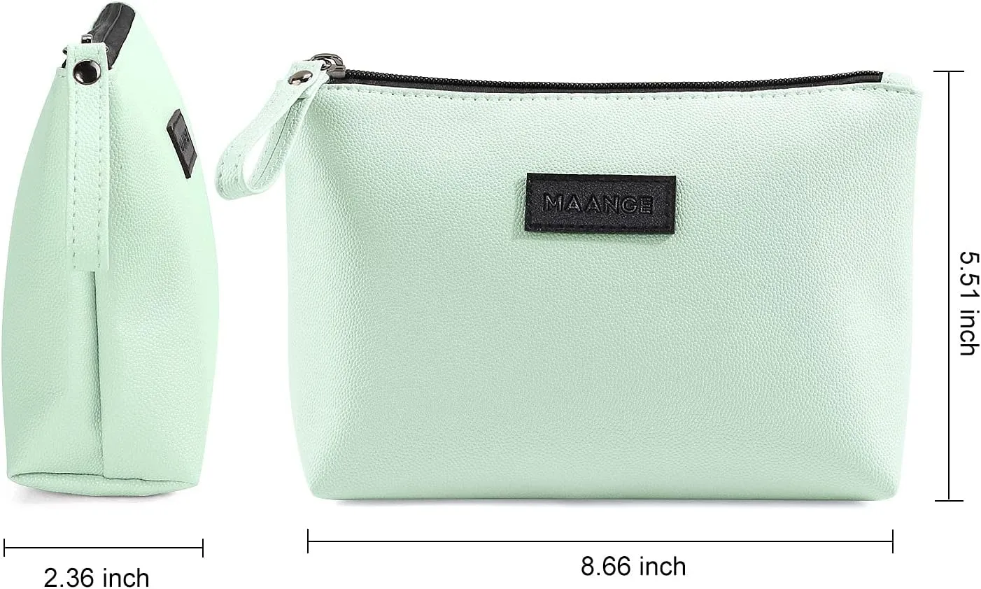 Cosmetic Bags for Women Small Makeup Bag for Purse Pu Leather Makeup Pouch Travel Makeup Bag with Zipper Make Up Bag for Travelling