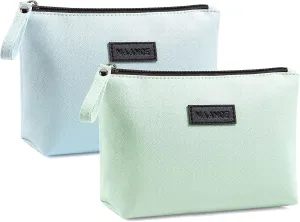 Cosmetic Bags for Women Small Makeup Bag for Purse Pu Leather Makeup Pouch Travel Makeup Bag with Zipper Make Up Bag for Travelling