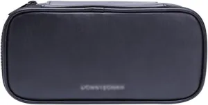 Cosmetic Case Portable Double-Layer Cosmetic Bag Female Large-Capacity Multi-Function Simple Net Celebrity Nail Tool Storage Large Capacity Storage Box (Color : Black Size : 21x9X10cm)