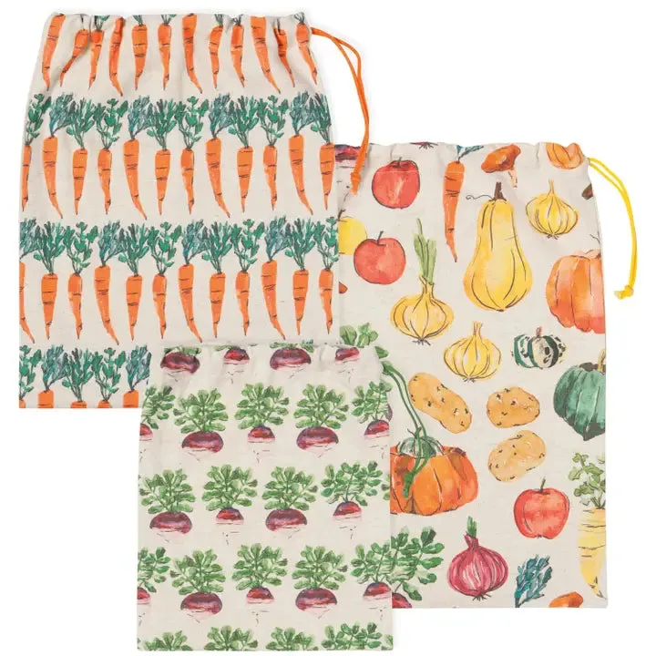 Cotton Solid Produce Bag Set - Veggie Stand