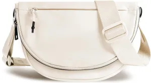Crescent Bag for Women and Men, Fashion Medium Nylon Folding Crescent Moon Bag Single Shoulder Bag with Adjustable Strap