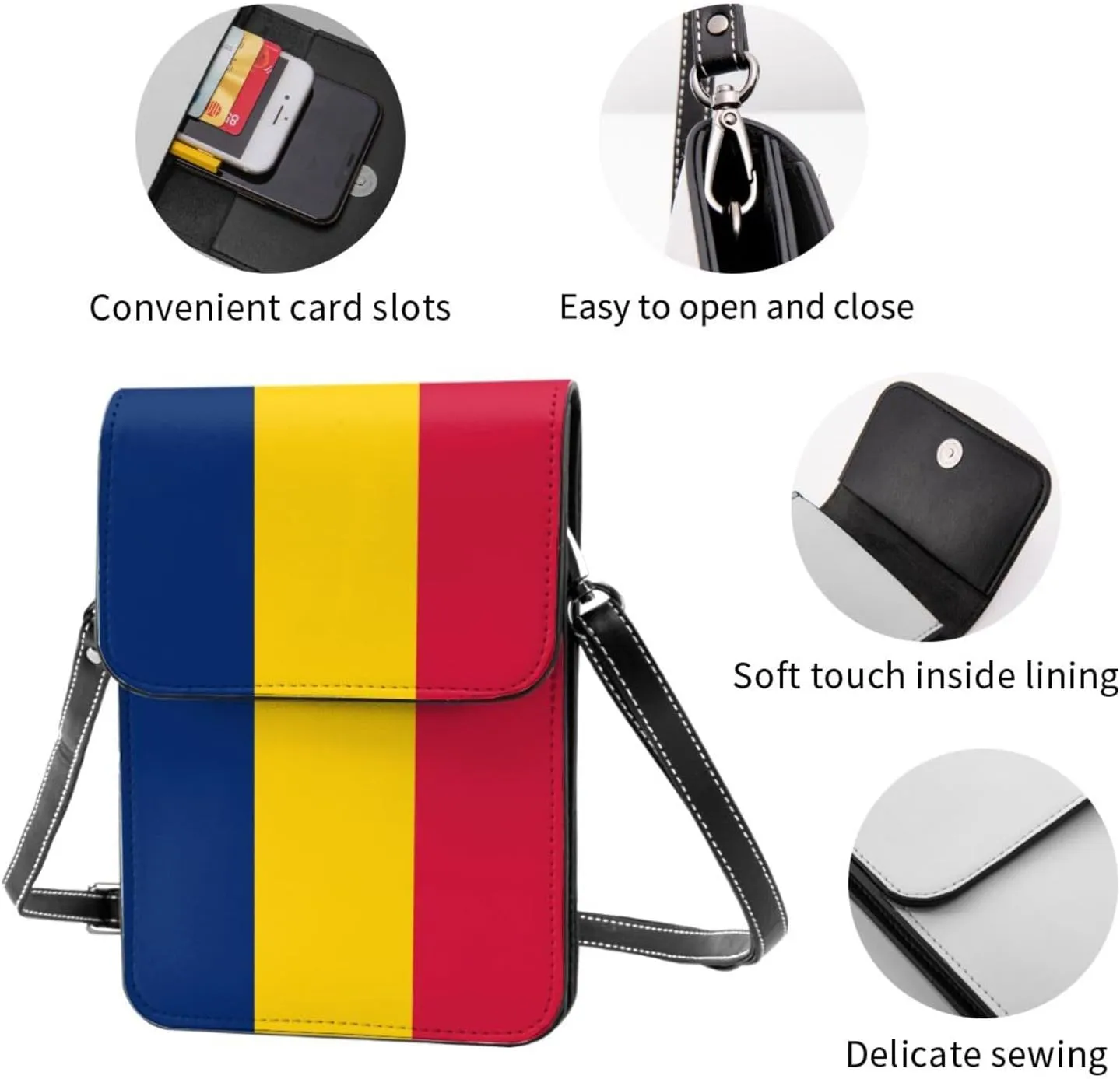 Croatian Flag Small Crossbody Purse Cell Phone Bag for Women