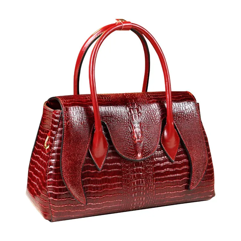 Crocodile Pattern Leather Crossbody Multi-layer Bags
