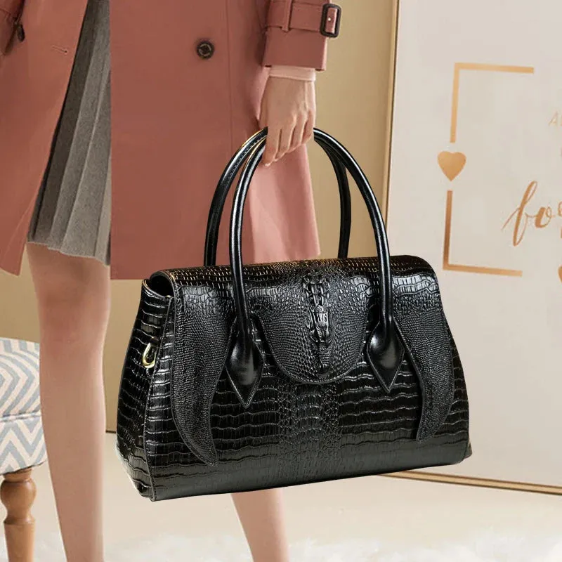 Crocodile Pattern Leather Crossbody Multi-layer Bags