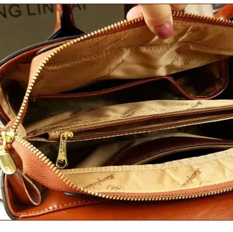 Crocodile Pattern Leather Crossbody Multi-layer Bags