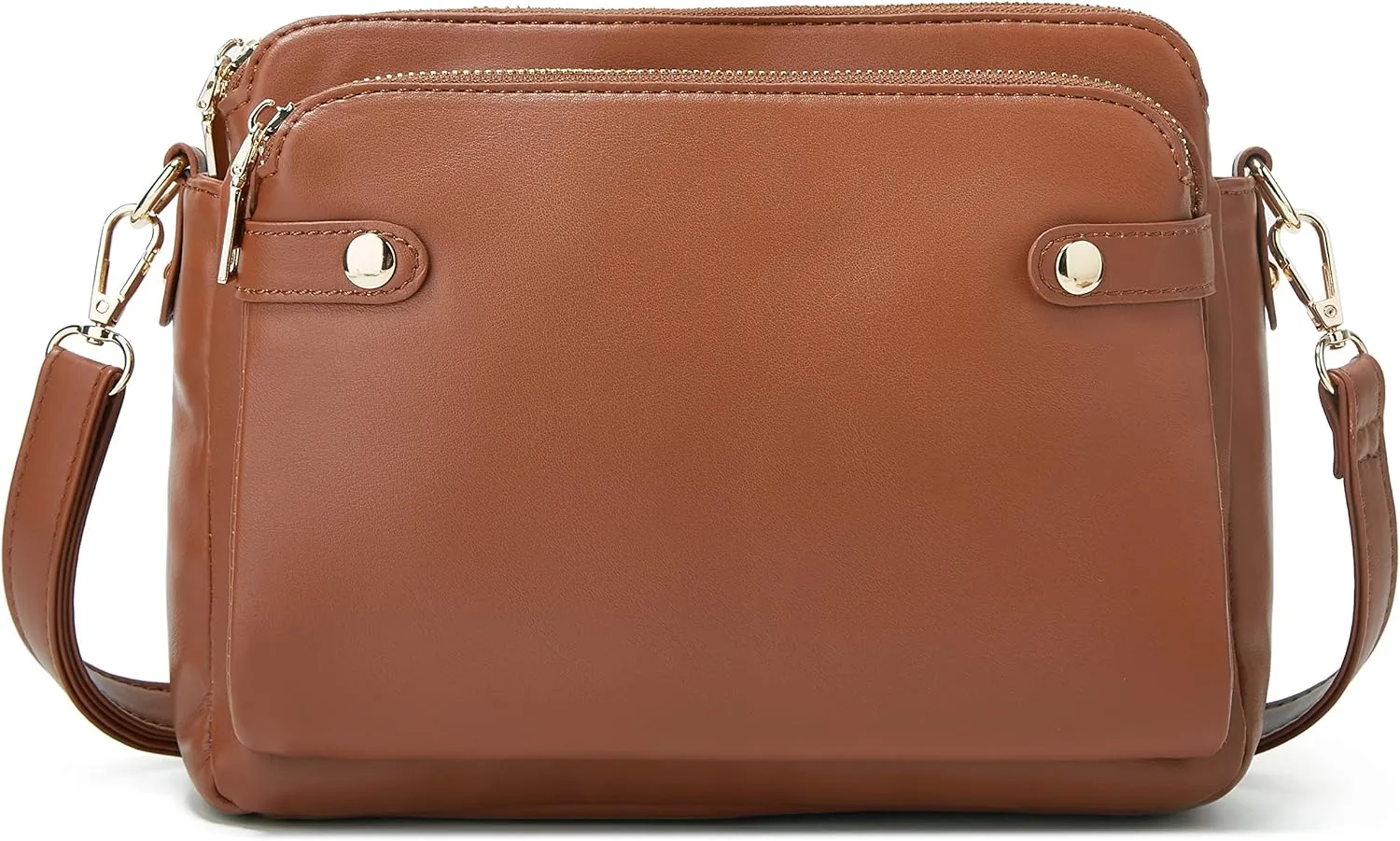 Crossbody Bags for Women Three-Layer Shoulder Bag Vegan Leather Multiple Compartments Handbag Purses Satchel Hobo Clutch 2024