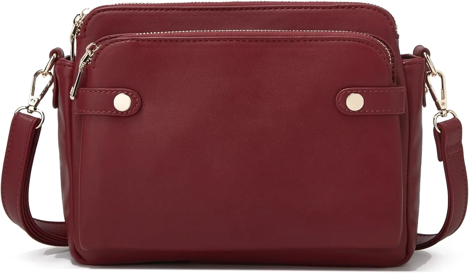 Crossbody Bags for Women Three-Layer Shoulder Bag Vegan Leather Multiple Compartments Handbag Purses Satchel Hobo Clutch
