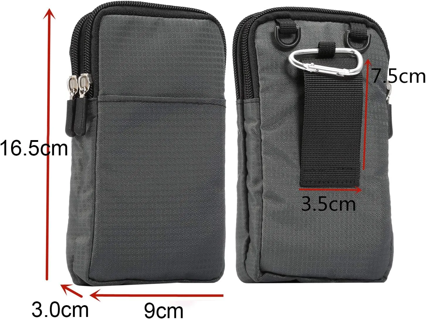 Crossbody Cell Phone Purse Small, Cell Phone Belt Clip Bag Men, Vertical Cell Phone Holster, 6.0" Outdoor Travel Waist Pouch Cellphone Shoulder Messenger Bag Zipper Wallet Phone Holder with Belt Loop