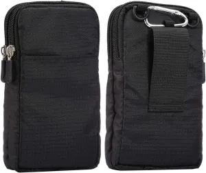 Crossbody Cell Phone Purse Small, Cell Phone Belt Clip Bag Men, Vertical Cell Phone Holster, 6.0" Outdoor Travel Waist Pouch Cellphone Shoulder Messenger Bag Zipper Wallet Phone Holder with Belt Loop