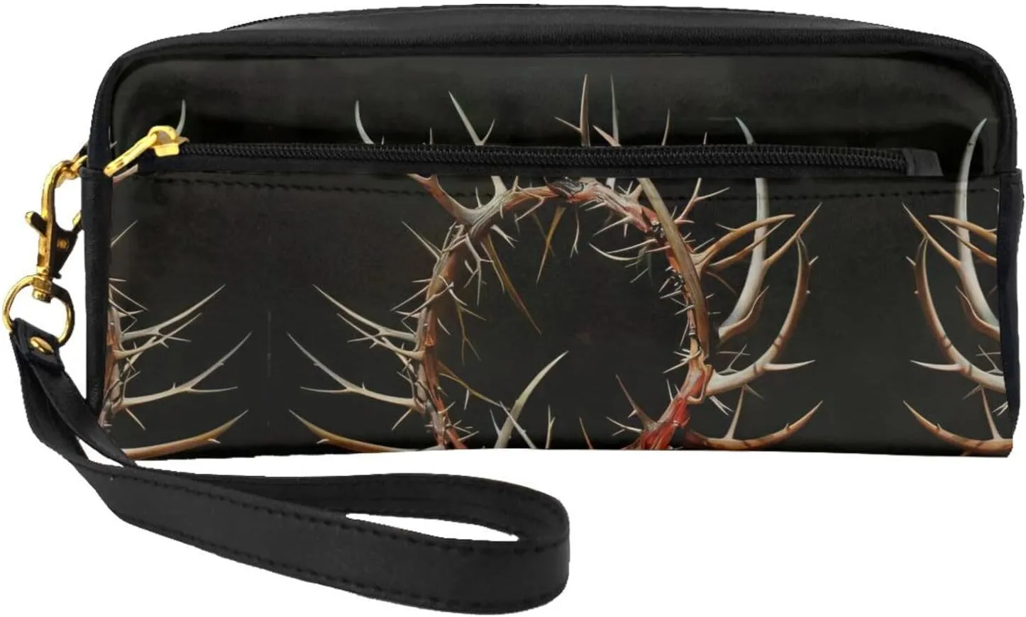 Crown Of Thorns Makeup Bag Pouch Cosmetic Bag Travel Toiletry Bag Organizer Cute Storage Bag For Women