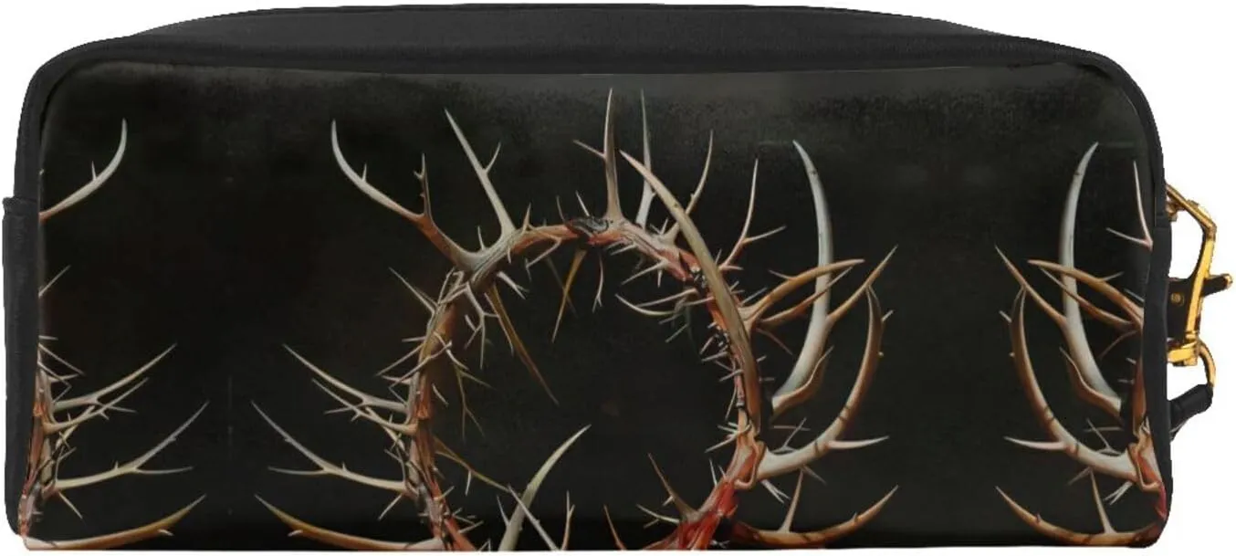 Crown Of Thorns Makeup Bag Pouch Cosmetic Bag Travel Toiletry Bag Organizer Cute Storage Bag For Women