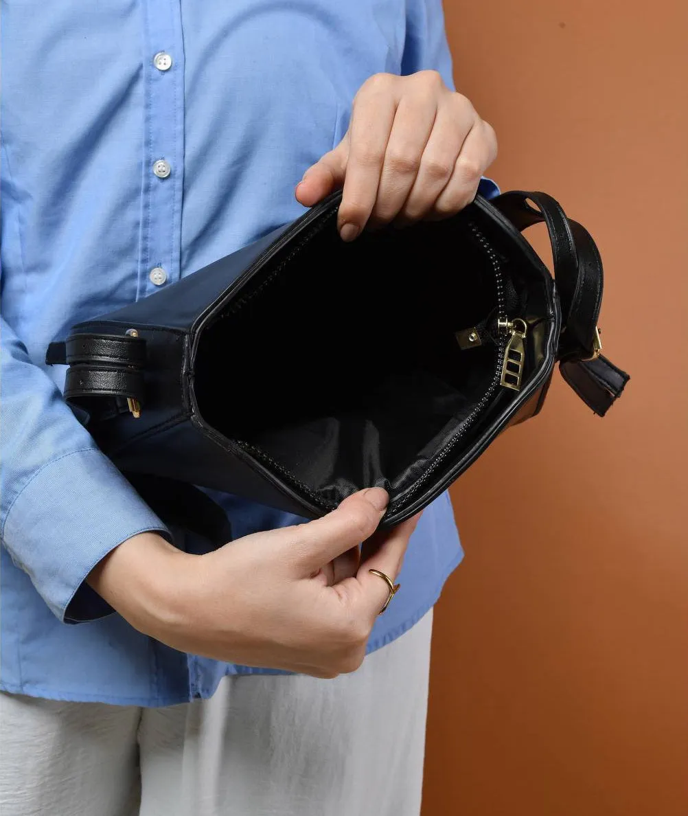 curved shoulder bag - Havana