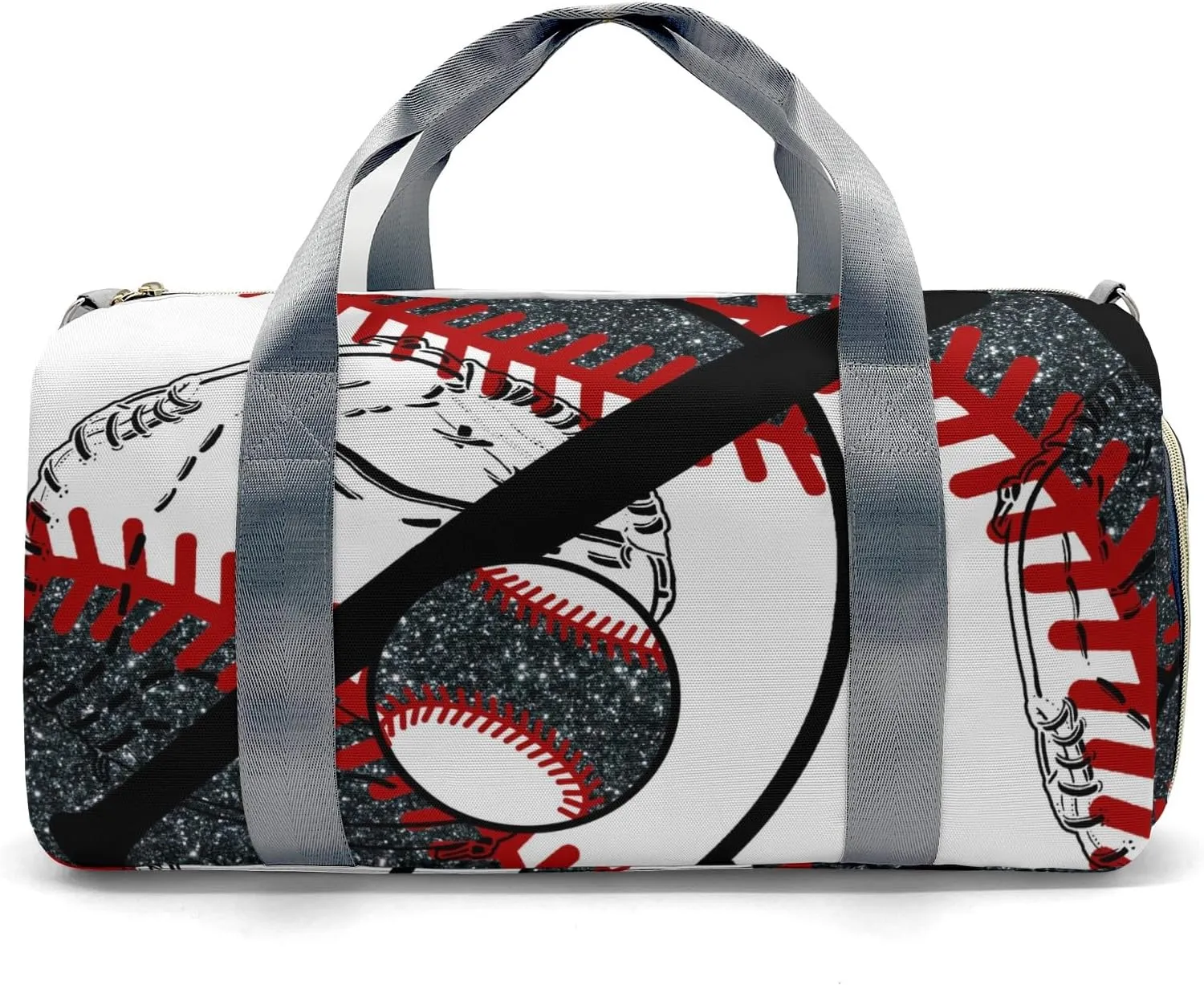 Custom Duffel Bag Baseball Team Player Gym Black Eco-Friendly Travel: Sustainable Travel Bags for Conscious Travelers