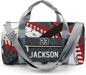 Custom Duffel Bag Baseball Team Player Gym Black Eco-Friendly Travel: Sustainable Travel Bags for Conscious Travelers