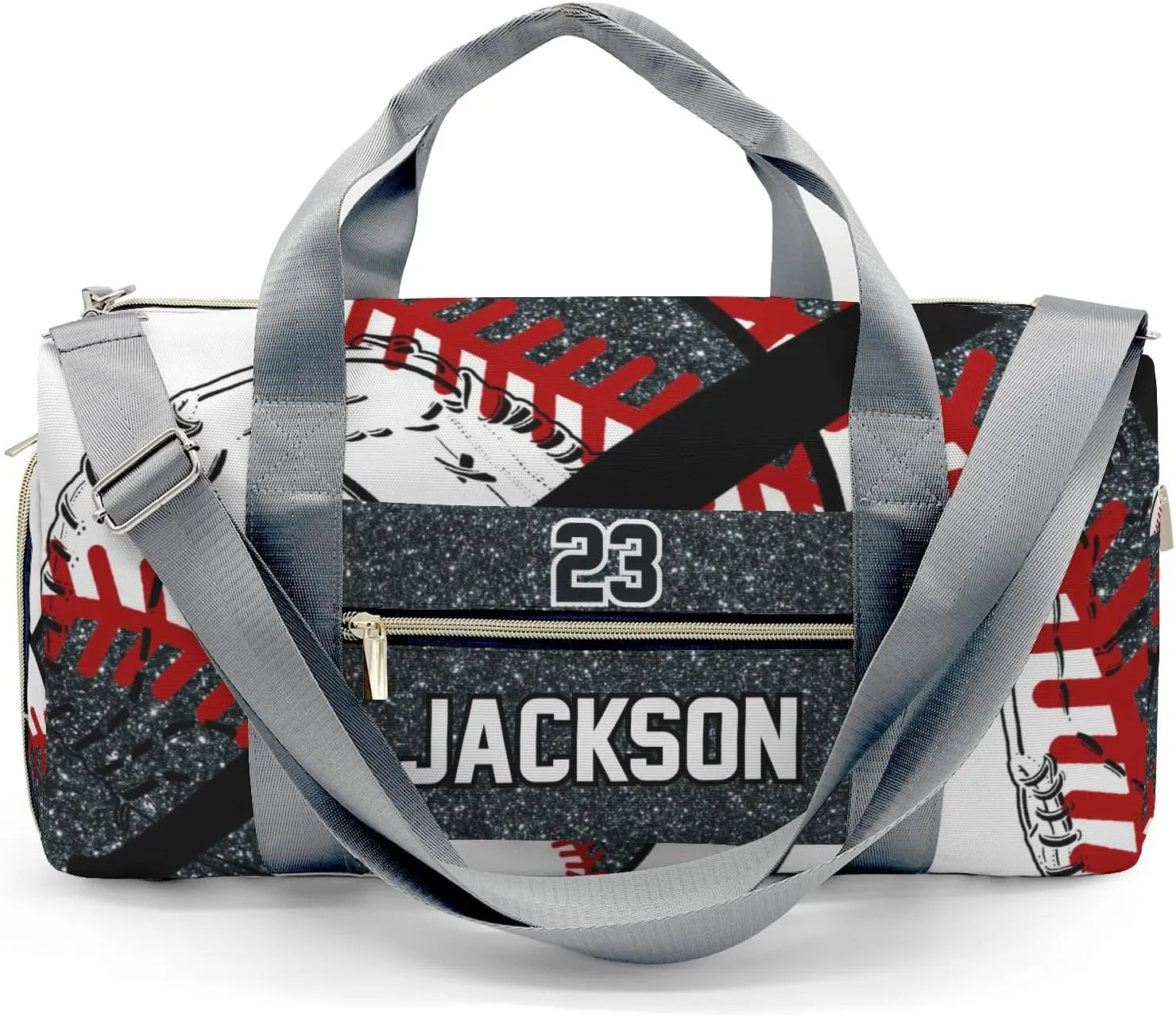 Custom Duffel Bag Baseball Team Player Gym Black Eco-Friendly Travel: Sustainable Travel Bags for Conscious Travelers