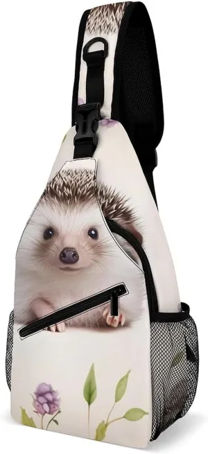 Cute Baby Hedgehog Sling Bag Crossbody Bags Cross Body Bag Fanny Packs Chest Bags Sling Purses for Travel