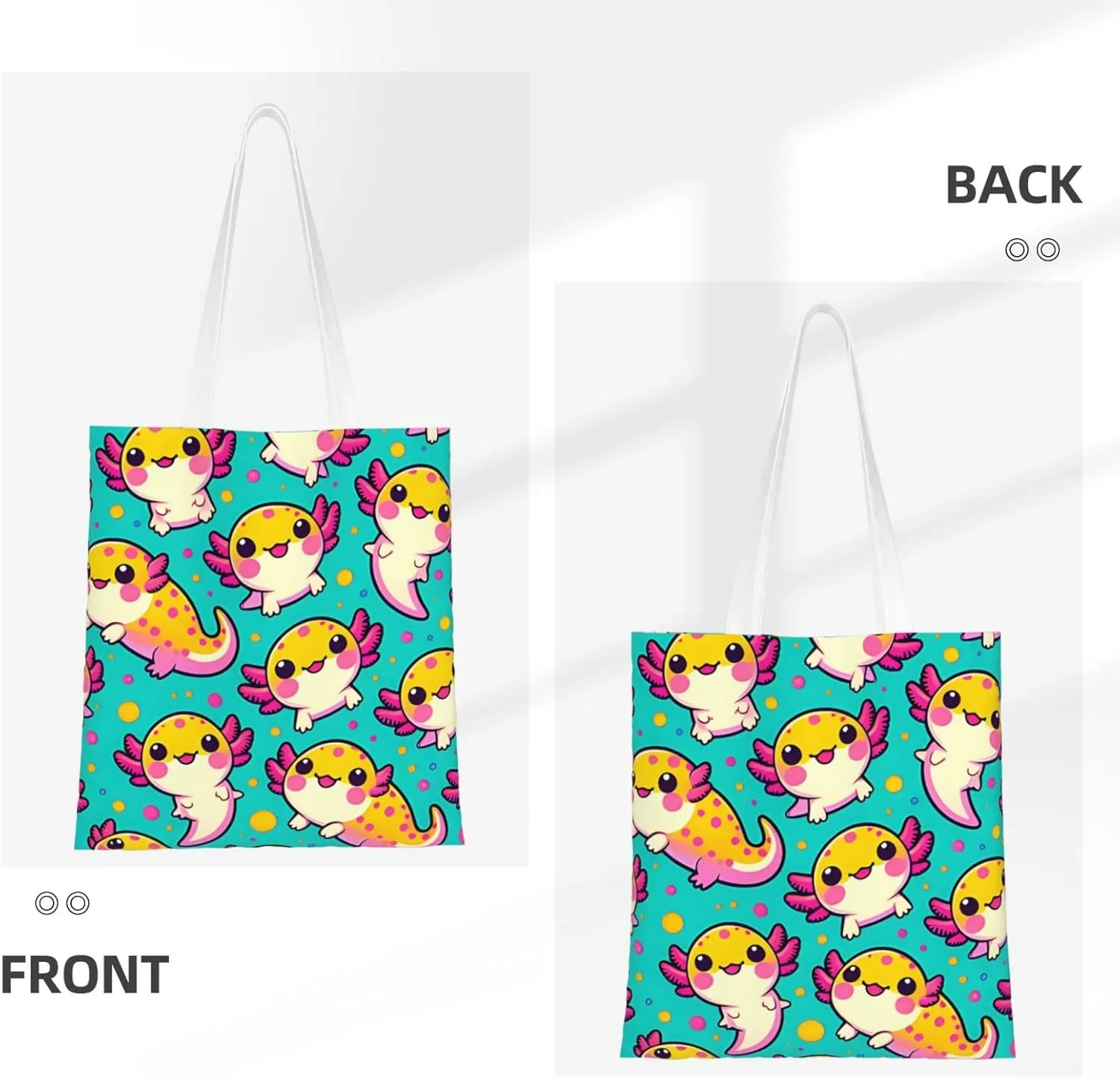 Cute Blue Flowers Tote Bag Reusable Shoulder Tote Bag For Women Lady Vacation, Shopping, Work