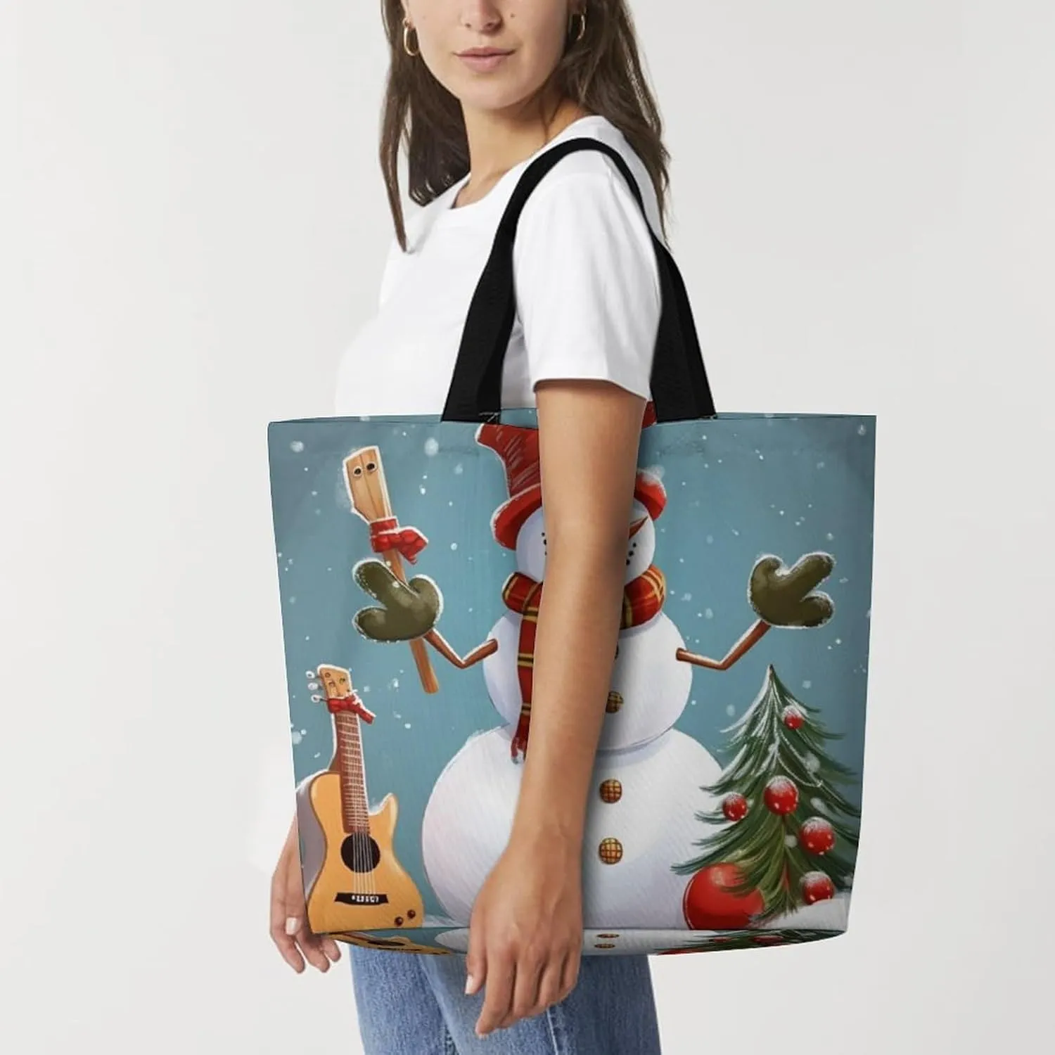 Cute Cardinal Birds Tote Bag for Women Reusable Grocery Shoulder Bags Shopping Bag for Travel, Groceries