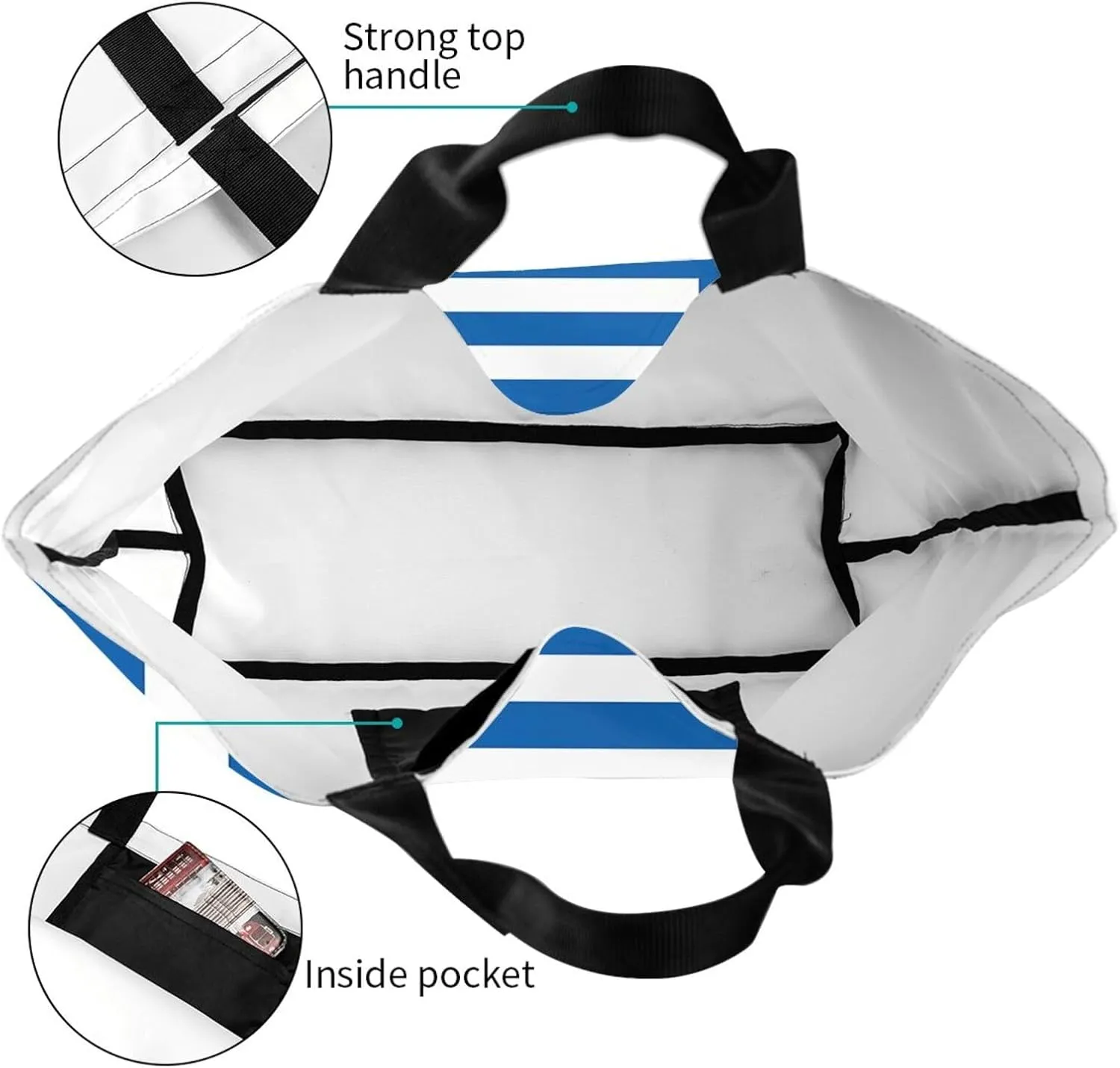 Cute Flag Tote Bag For Women Men Gifts Large Reusable Shopping Bags for Beach, Travel,Gym,Yoga