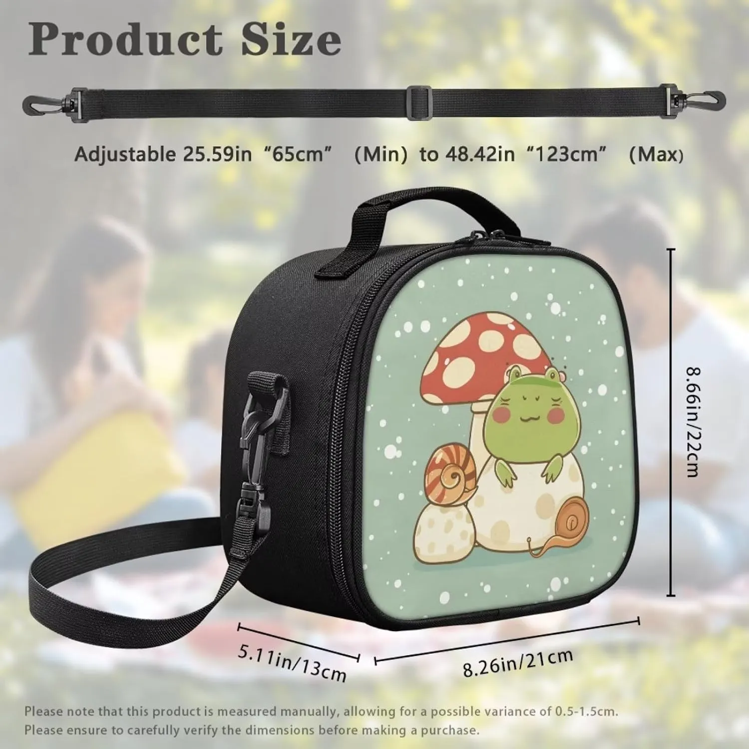 Cute Frog Girls Tote Lunch Bag Teen Lunch Bag Effectively Protect Meal Kids Kawaii Back Packs Large Capacity Suit for Elementary Junior Students Handbag Carry Meal