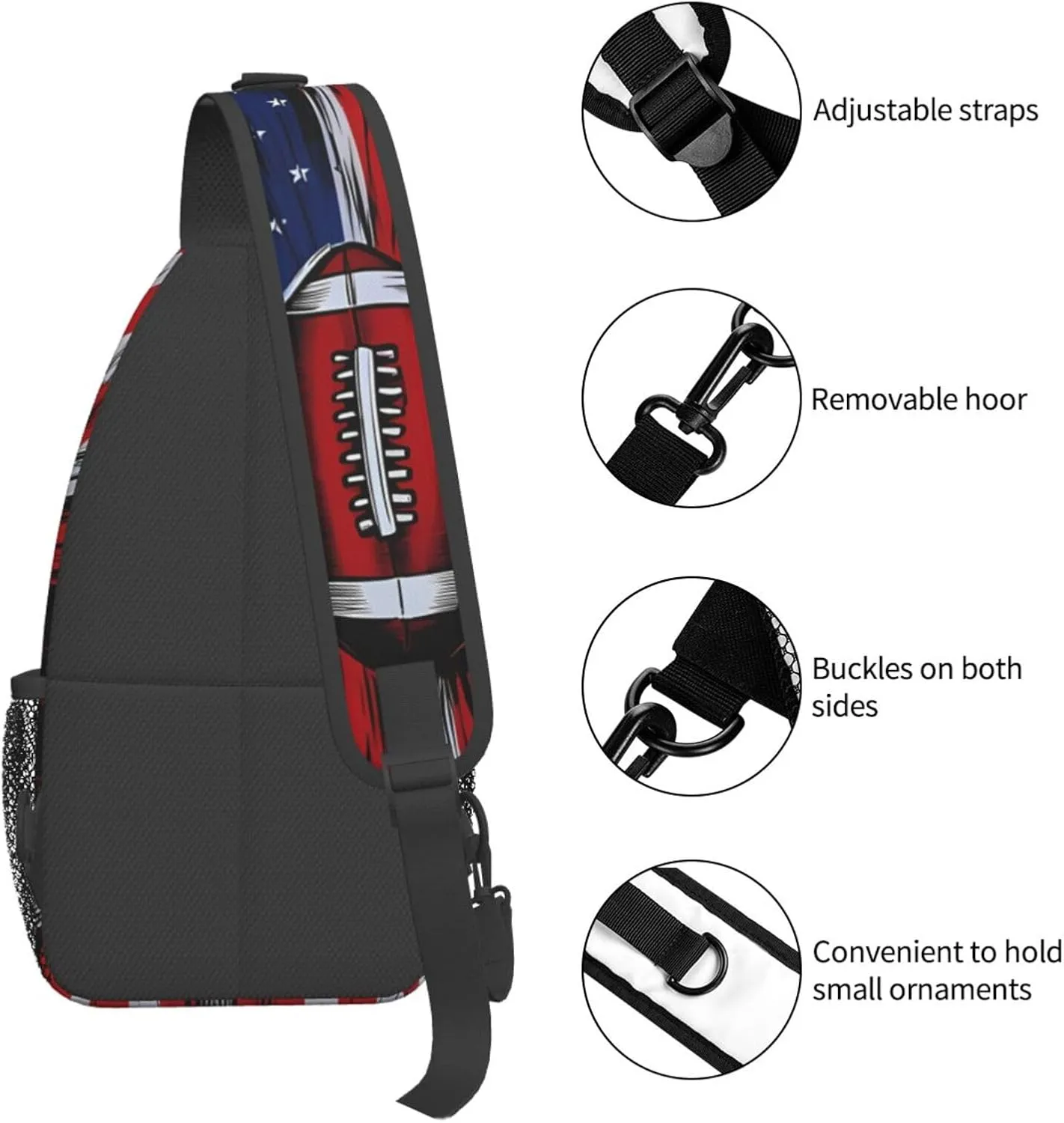 Cute Moto Mom Motocross Mother Racing Dirt Bike Sling Bag Crossbody Bag Casual Chest Bags Travel Shoulder Backpack