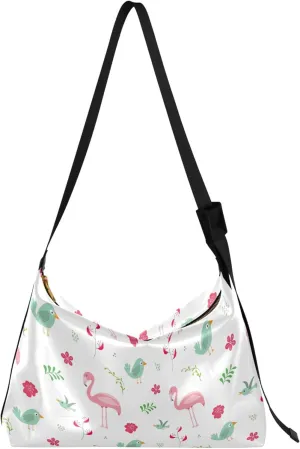 Cute Unicorns Diamonds Pink Women Leather Handbags Hobo Large Purse Crossbody Animal Print Simple Shoulder Bag