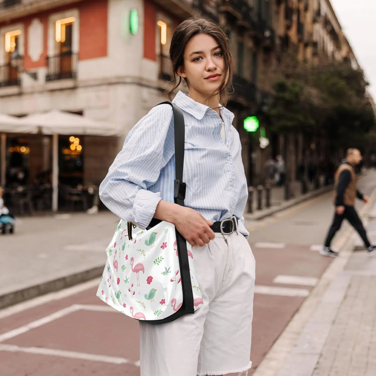 Cute Unicorns Diamonds Pink Women Leather Handbags Hobo Large Purse Crossbody Animal Print Simple Shoulder Bag