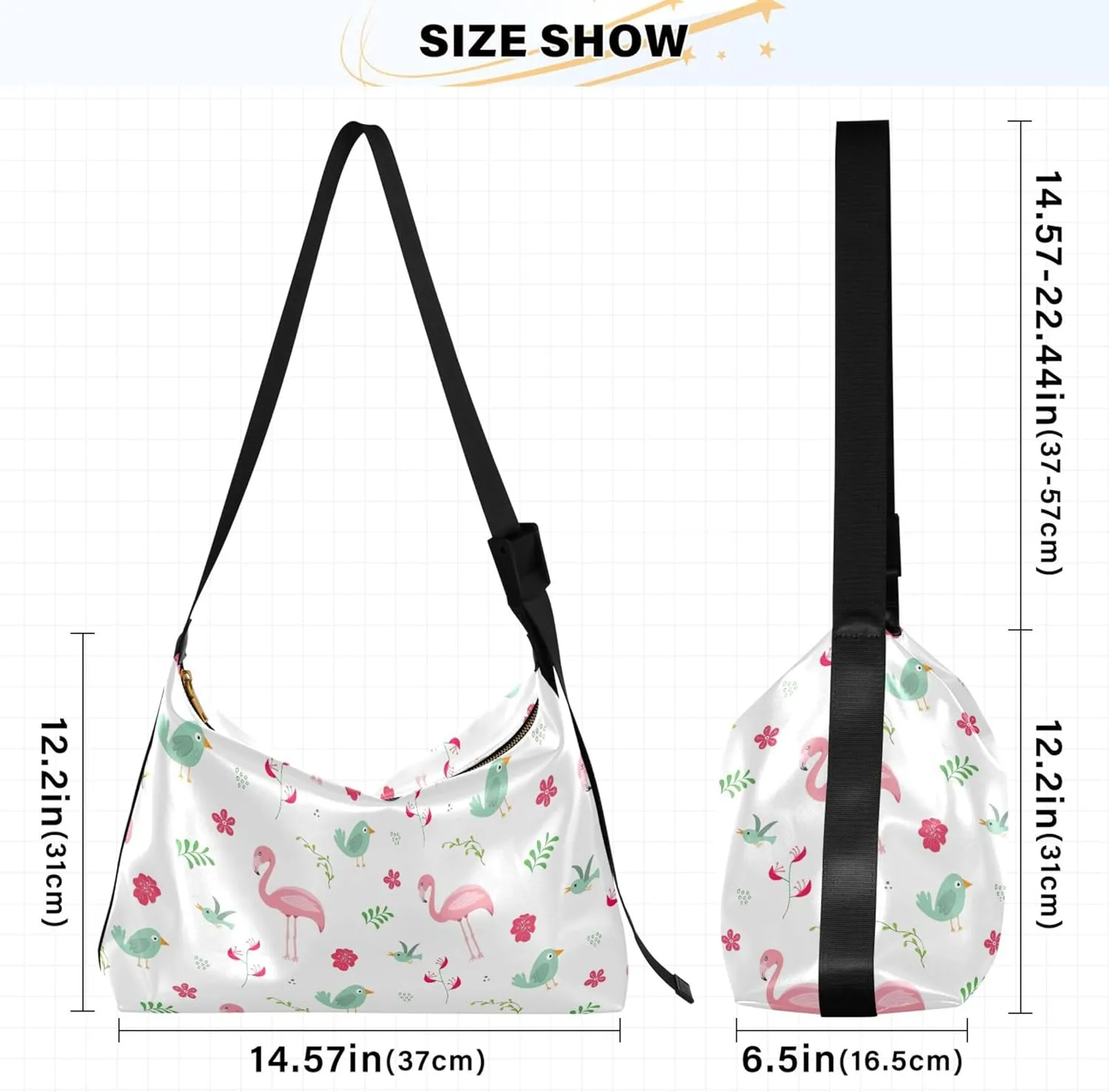 Cute Unicorns Diamonds Pink Women Leather Handbags Hobo Large Purse Crossbody Animal Print Simple Shoulder Bag