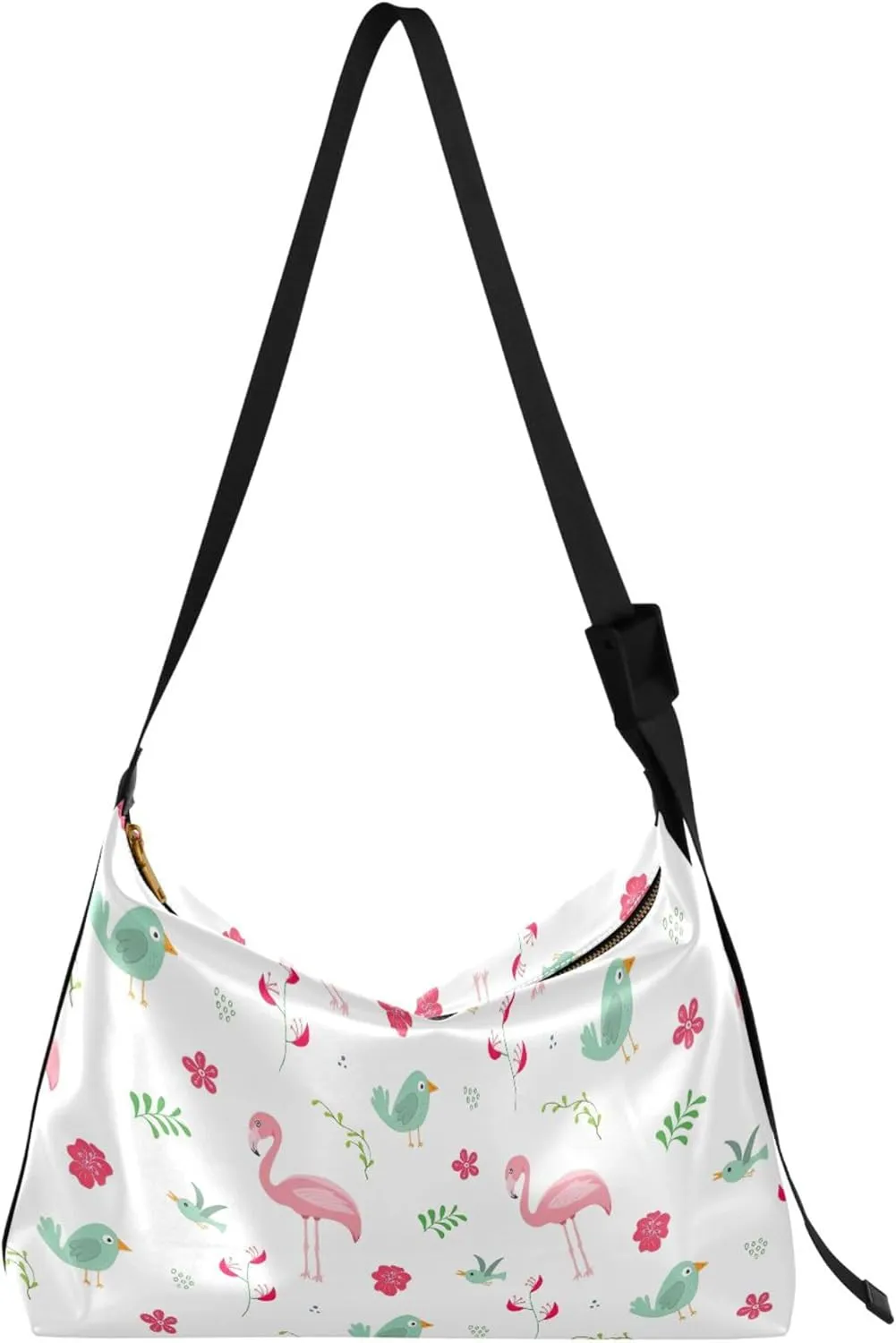 Cute Unicorns Diamonds Pink Women Leather Handbags Hobo Large Purse Crossbody Animal Print Simple Shoulder Bag