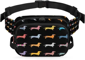 Dachshund Dogs Durable Waterproof Fanny Pack with Double Zipper Closure - Organize Your Essentials with Ease - Lightweight and Comfortable for Men and Women