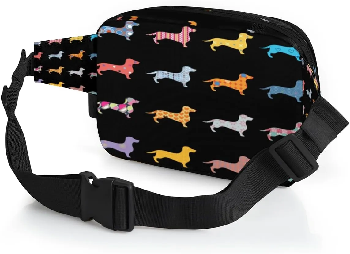 Dachshund Dogs Durable Waterproof Fanny Pack with Double Zipper Closure - Organize Your Essentials with Ease - Lightweight and Comfortable for Men and Women