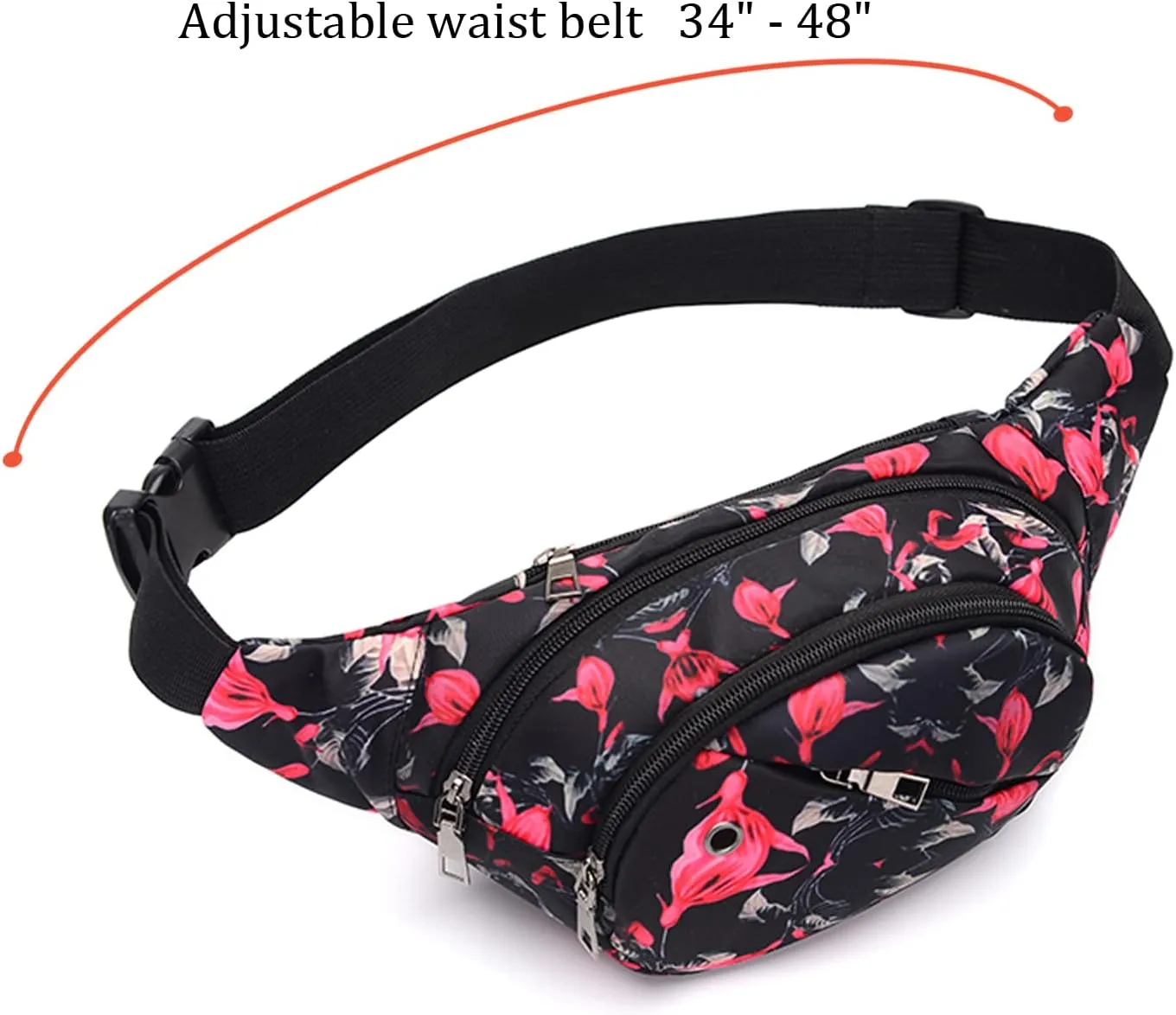 DAITET Crossbody Fanny Pack for Men&Women,Large Waist Bag & Hip Bum Bag with Adjustable Strap for Outdoors Workout Traveling Casual Running Hiking Cycling