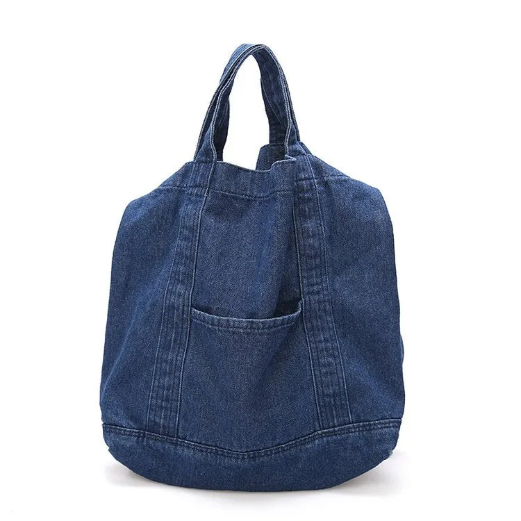 Denim Large Capacity One Shopping Korean Style Crossbody Bags