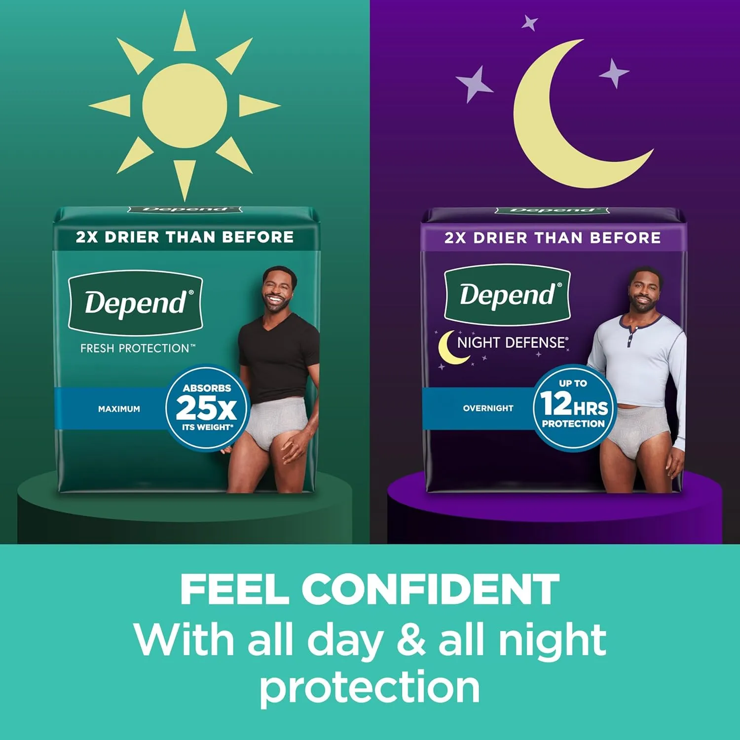 Depend Fresh Protection Adult Incontinence Underwear for Men, Disposable, Maximum, Extra-Large, Grey, 68 Count (2 Packs of 34), Packaging May Vary