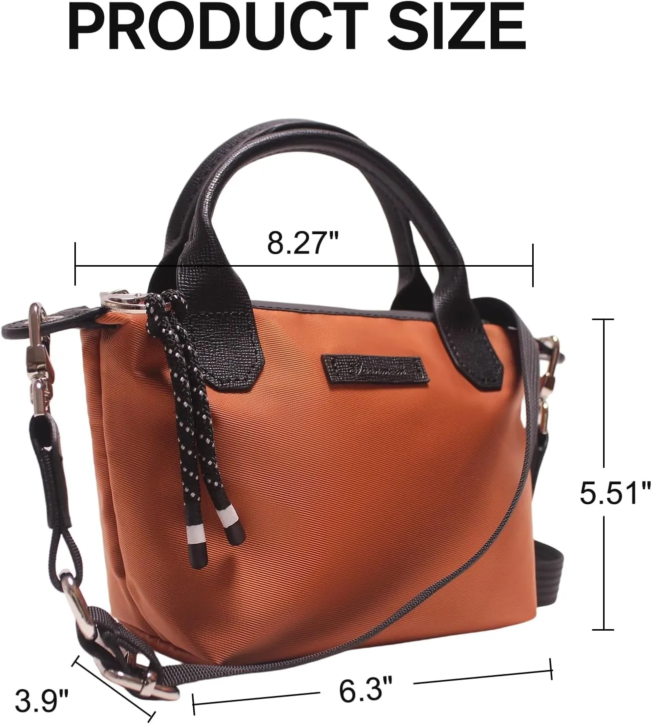 Designer Mini Tote for Women - Lightweight Crossbody Purse with Adjustable Dual Straps (2-Way Carry)