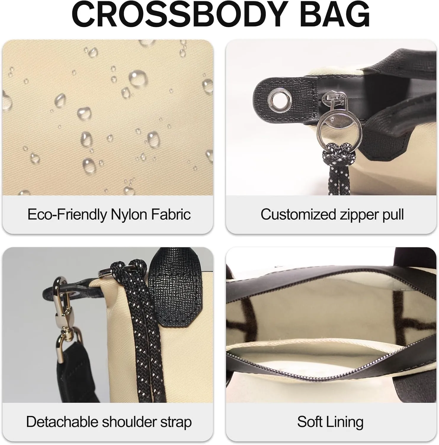 Designer Mini Tote for Women - Lightweight Crossbody Purse with Adjustable Dual Straps (2-Way Carry)