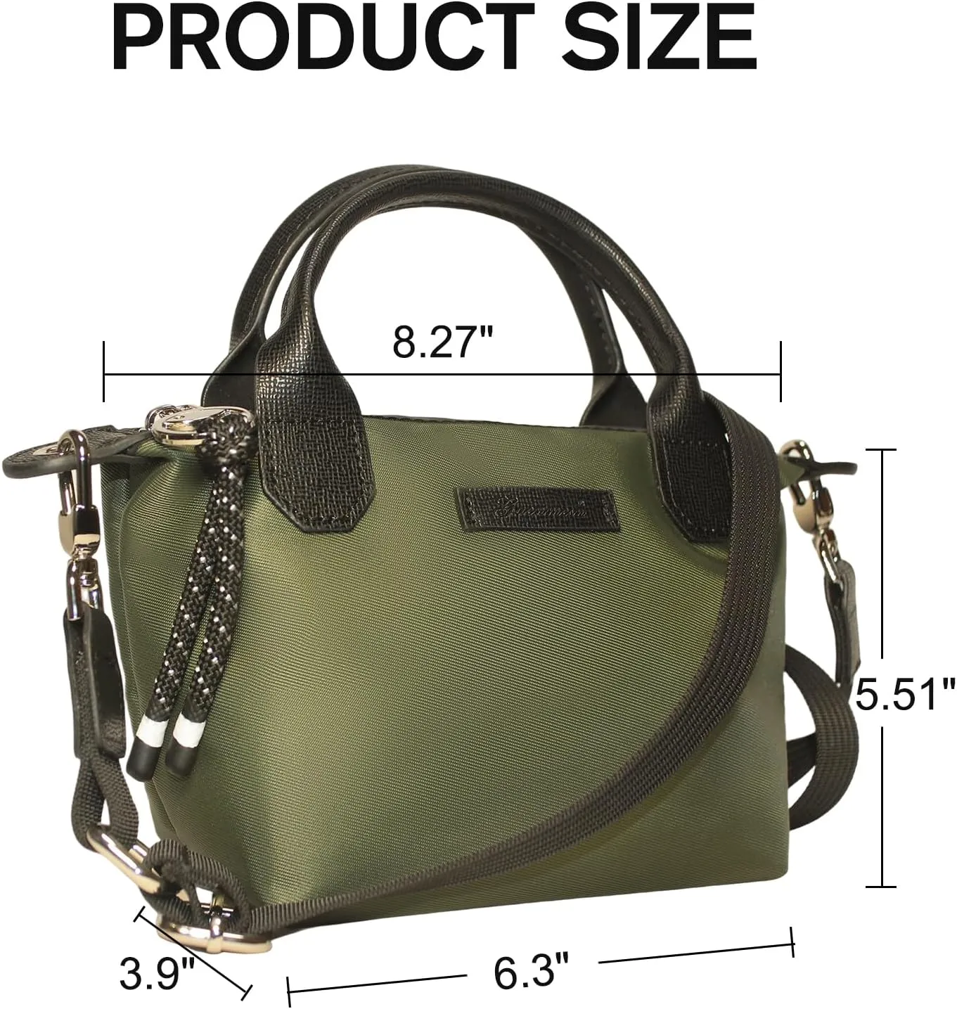 Designer Mini Tote for Women - Lightweight Crossbody Purse with Adjustable Dual Straps (2-Way Carry)