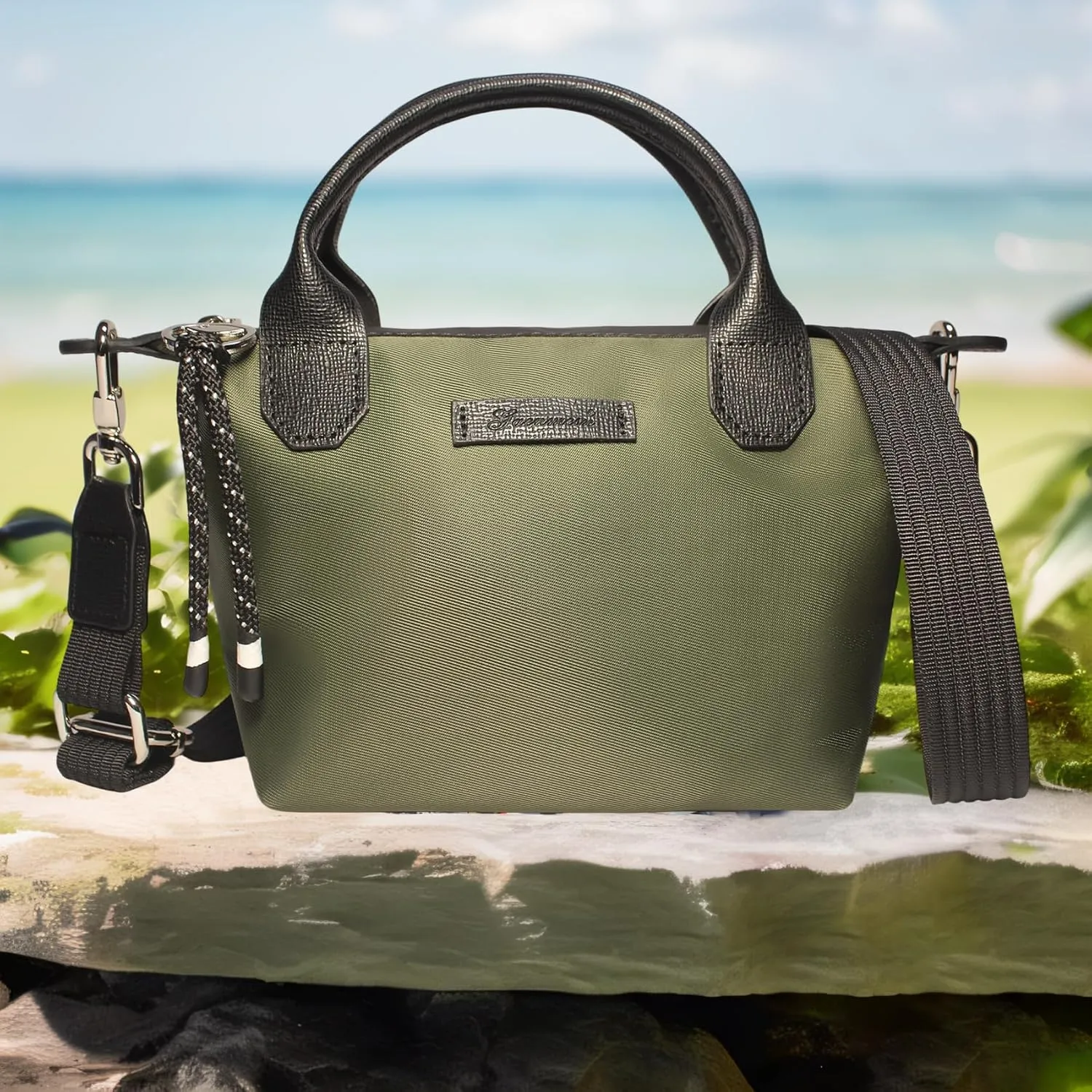 Designer Mini Tote for Women - Lightweight Crossbody Purse with Adjustable Dual Straps (2-Way Carry)