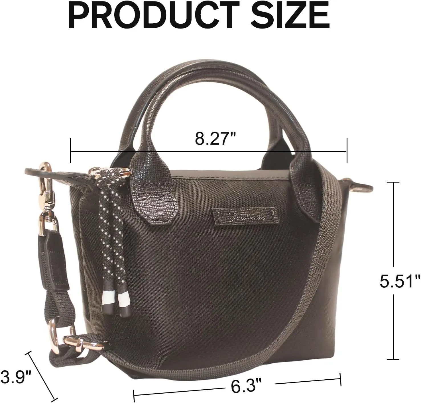 Designer Mini Tote for Women - Lightweight Crossbody Purse with Adjustable Dual Straps (2-Way Carry)