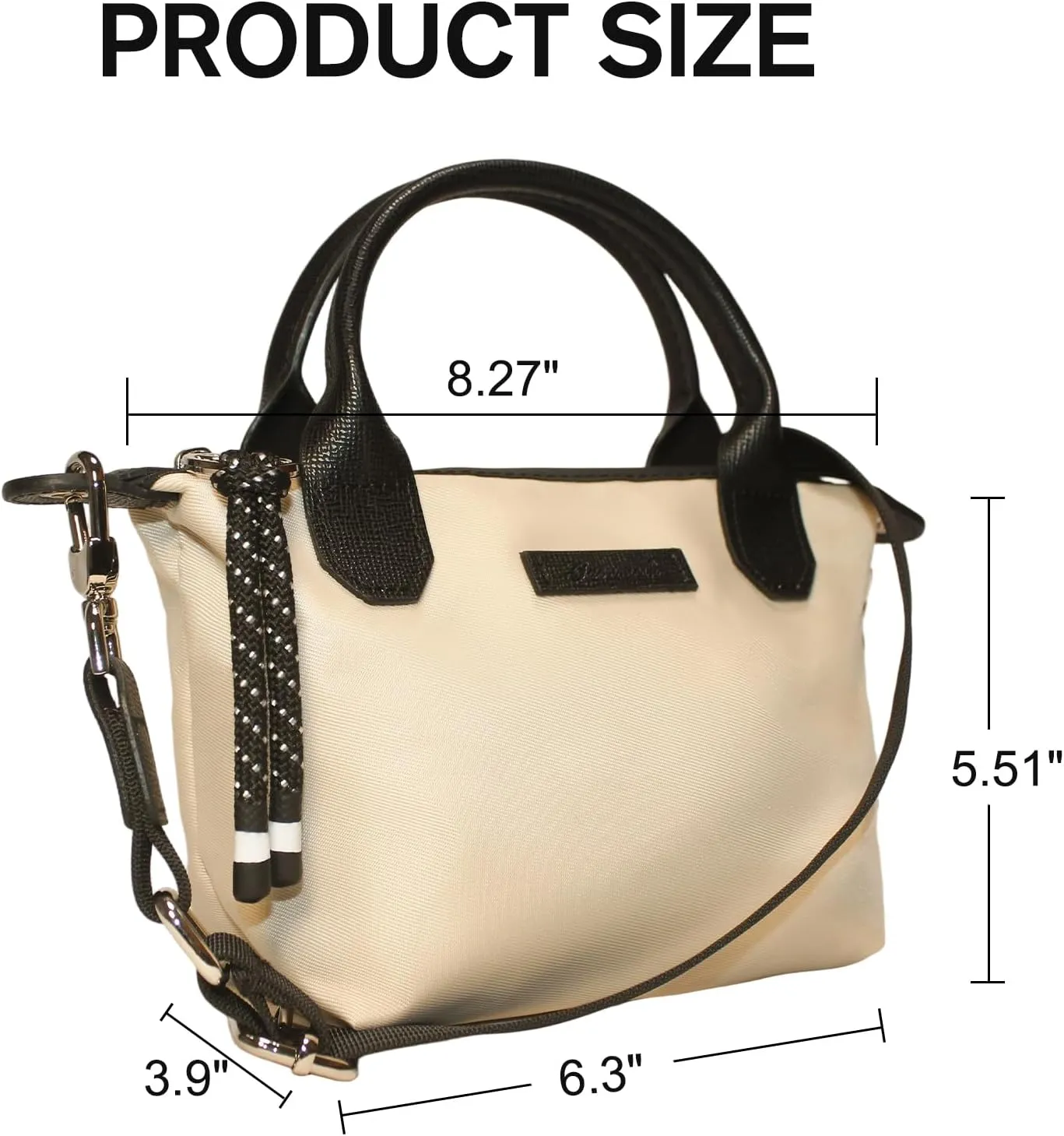 Designer Mini Tote for Women - Lightweight Crossbody Purse with Adjustable Dual Straps (2-Way Carry)