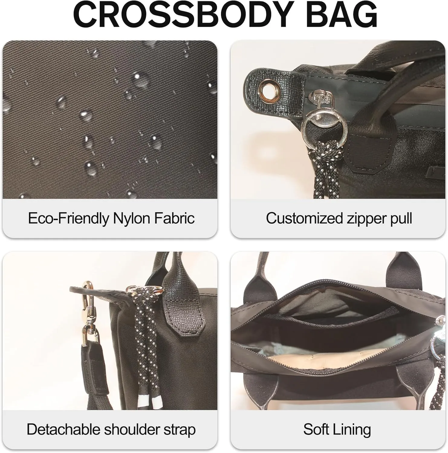 Designer Mini Tote for Women - Lightweight Crossbody Purse with Adjustable Dual Straps (2-Way Carry)
