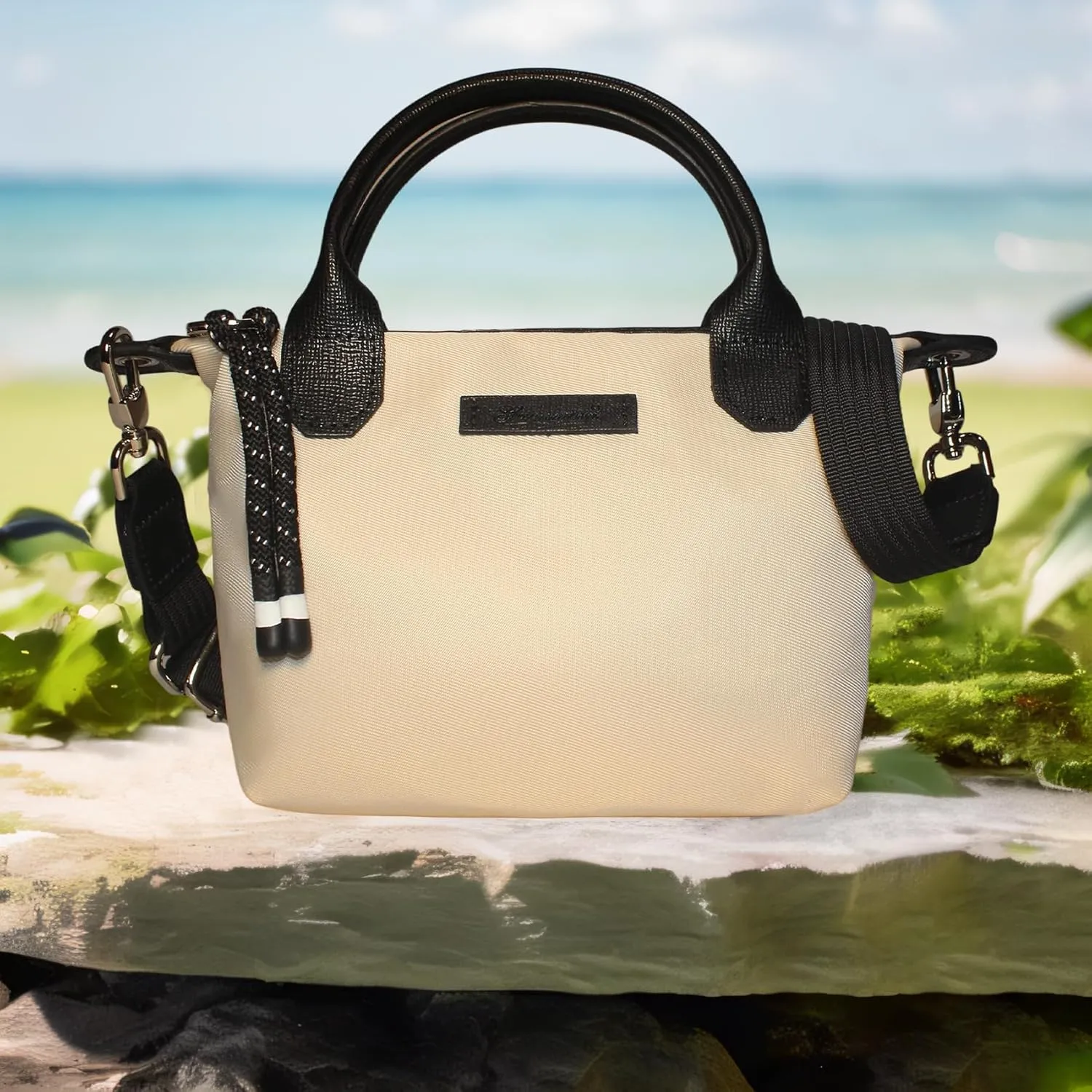 Designer Mini Tote for Women - Lightweight Crossbody Purse with Adjustable Dual Straps (2-Way Carry)