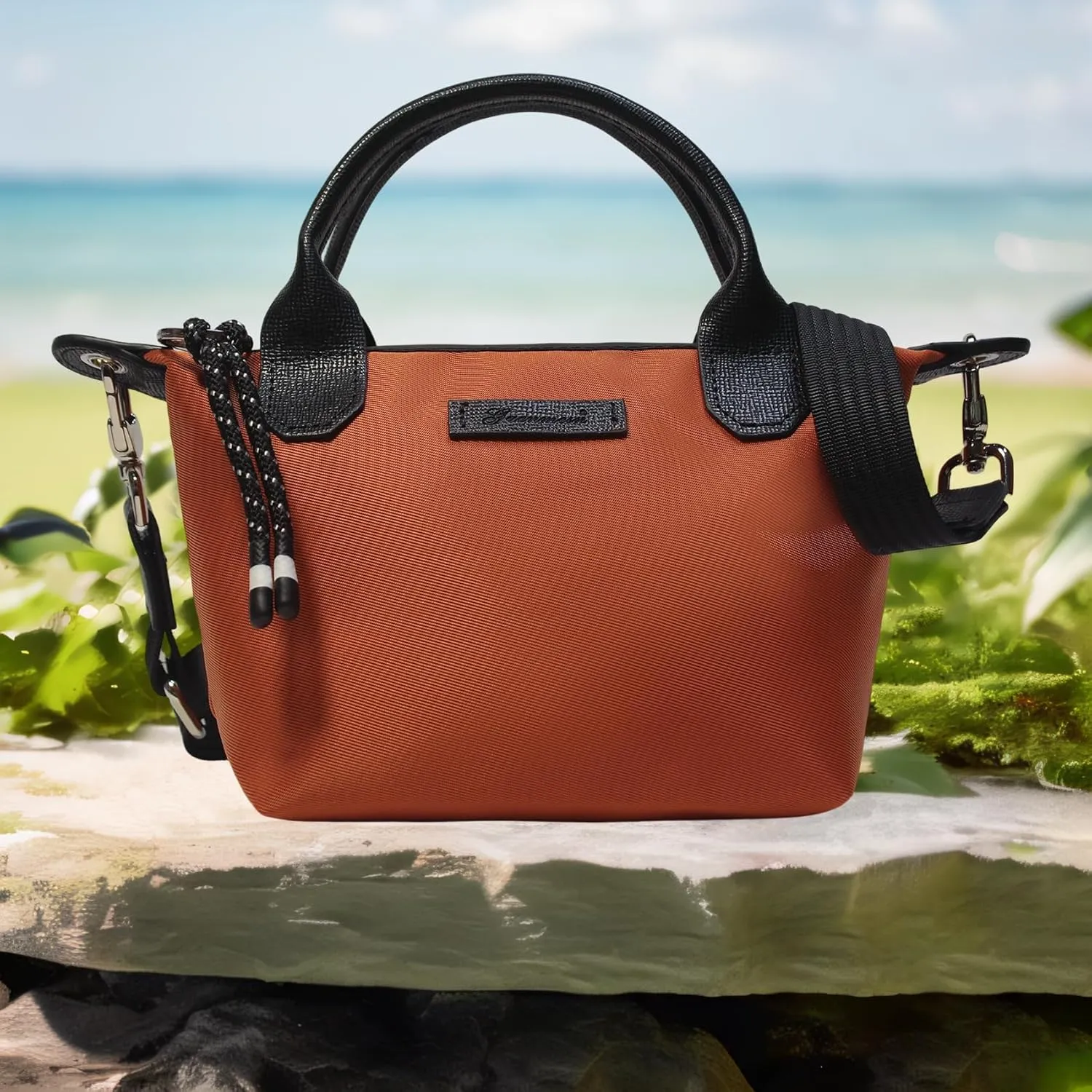 Designer Mini Tote for Women - Lightweight Crossbody Purse with Adjustable Dual Straps (2-Way Carry)