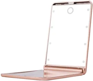 Desktop Vanity Mirror Portable Handheld Makeup Mirror Double-Sided Makeup Mirror High-Definition Makeup Mirror Foldable Touch Dimming Mirror Suitable for Travel, Makeup, Office